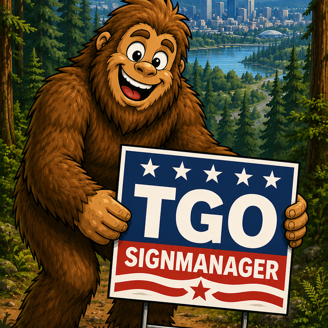 SignManager sasquatch mascot